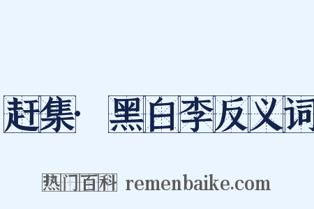 赶集·黑白李反义词是什么意思的图片